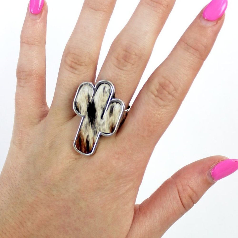NELLIE CACTUS SILVERTONE RING